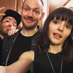 chvrches selfie on bus after FunFunFunFest gig in Austin, Texas