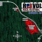 Revolution Rock Festival Highway map and parking map