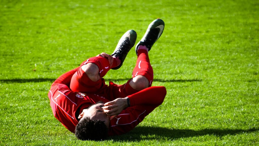 soccer player on field